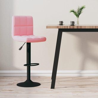 vidaXL Taburete De Cocina De Terciopelo Rosa Vidaxl