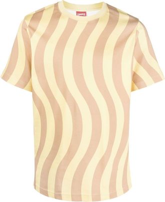 Camper wave-print short-sleeve T-shirt - unisex - Cotton - S - Yellow