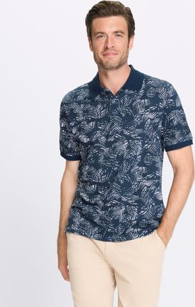 Catamaran Poloshirt CATAMARAN Kurzarm-Shirt, Herren, Gr. 44/46, dunkelblau, wei&szlig;, gemustert, 100% Baumwolle, gemustert, Shirts Poloshirt