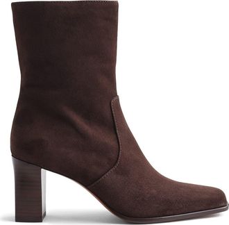 Madewell Septime Square Toe Bootie in Dark Carob at Nordstrom, Size 11