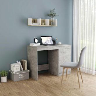 vidaXL Vidaxl - Escritorio De Madera Contrachapada Gris Hormig&oacute;n 100x50x76 Cm