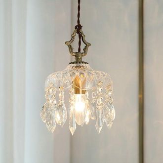 OEM L&aacute;mpara De Ara&ntilde;a De Cristal Vintage - L&aacute;mpara Colgante Con Forma De C&uacute;pula - Luz C&aacute;lida