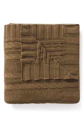 VCNY Home Dublin Cable Knit Throw Blanket in Taupe at Nordstrom Rack