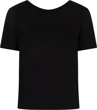 Nina Ricci Open Rug Katoenen T-shirt - Dames - T-shirts - Zwart - XS - Katoen - Tops