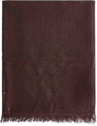 Brunello Cucinelli Sciarpa con frange - Marrone