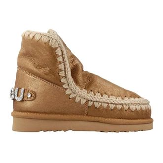 Mou Winter Boots, female, Brown, Size: 8 US Mini Eskimo Platform Boot