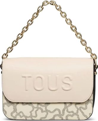 Tous Borsa a tracolla con logo goffrato - Toni neutri