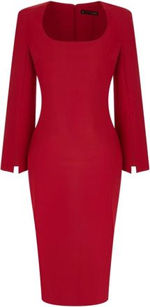 La Petite Robe Di Chiara Boni Aine Midi Jurk - Dames - Casual kleedjes - Rood - L - Kleedjes