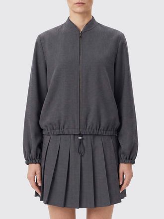 Fabiana Filippi Wool-Blend Bomber Jacket with Zip Closure and Elasticated Trims