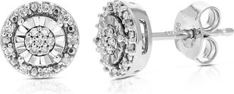 Vir Jewels 1/10 cttw Lab Grown Diamond Composite Earrings in Sterling Silver With Push Backs For Women