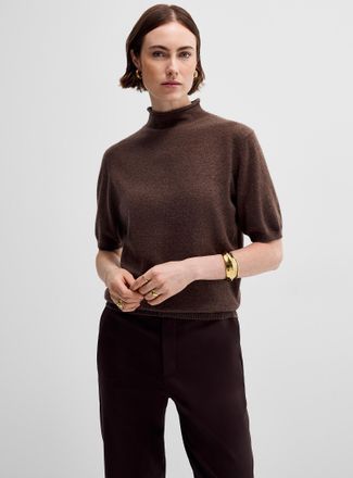 Contemporaine Womens Cashmere mock-neck sweater