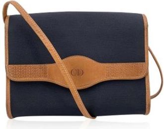 Dior Pre-owned Cross Body Bags, female, Black, Size: ONE SIZE Pre-owned Cotton dior-bags