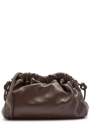 Mansur Gavriel Cloud Mini Leather Clutch - Chocolate - One Size