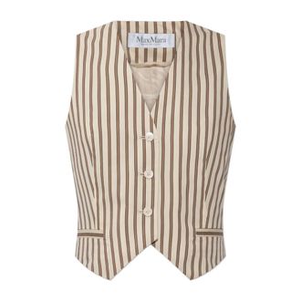 Max Mara Vests, female, Brown, Size: 2XS Fauno Vest