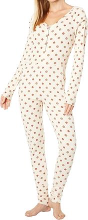 Free People Home Alone Long John Jumpsuit In Warm Combo