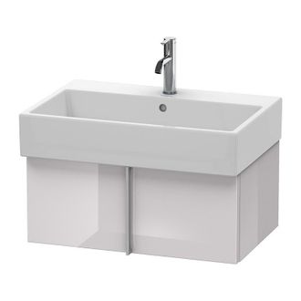 Duravit Mueble De Pared Duravit Vero Air 68,4 X 43,1 Cm, 1 Extra&iacute;ble, Para Vero Air 235070, Color (frente/cuerpo): Laca Blanca Lila Alto Brillo - Va612602727