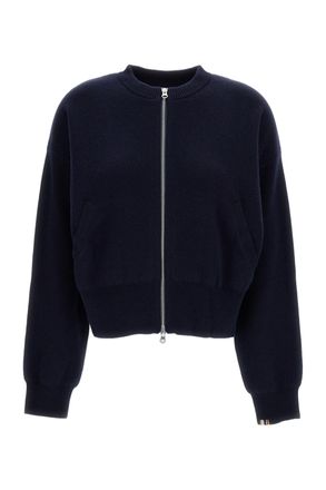 Extreme Cashmere Navy Blue N.478 Xtra Fun Cashmere Zip Cardigan