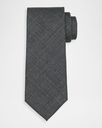 Brunello Cucinelli Mens Lightweight Wool Solid Tie