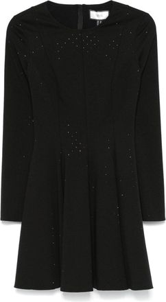 Nissa rhinestone-embellished mini dress - women - Cotton/Polyamide/Spandex/Elastane - 36 - Black
