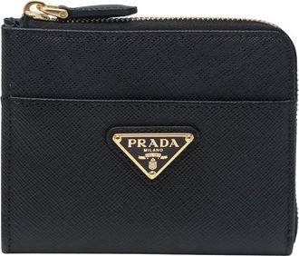 Prada Wallets & Cardholders, female, Black, Size: ONE SIZE Small Saffiano Leather Wallet