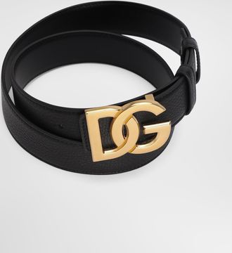 Dolce & Gabbana Calfskin Belt - Man Belts Black 100