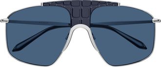 Alaia Aa0098S Oversized Textured Shield Sunglasses