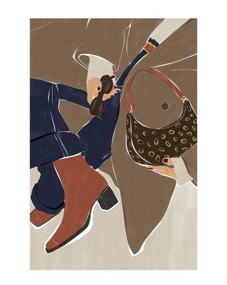 iCanvas Fall Fashion Vibes By Ivy Green Illustrations Wall Art