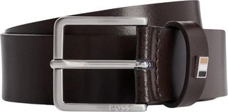 HUGO BOSS Bruin leren riem met metalen detail - Heren - Riemen - Bruin - 115 CM - Leer - Accessoires