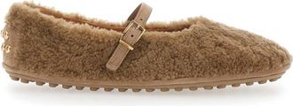 Tod's Schoenen, Dames, Beige, 37 1/2 EU, Leer, Bubble Ballerina Flat