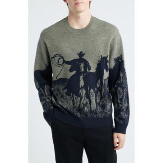 One Of These Days Spirit of the Plains Crewneck Sweater in Charcoal at Nordstrom Rack, Size X-Large