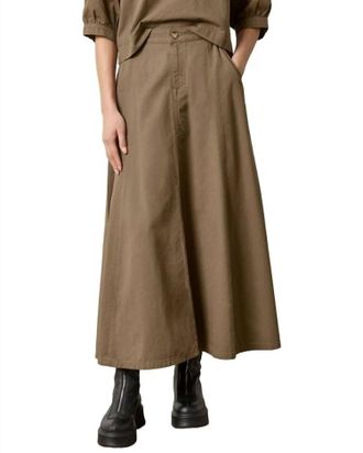 Lilla P Seamed Maxi Skirt In Parsley