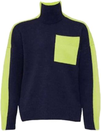 J.W.Anderson Truien & Vesten, Heren, Blauw, M, Twee-Tinten Patch Pocket Trui