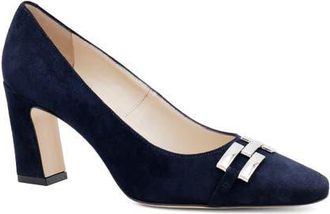 Amalfi By Rangoni Fante Chain Detail Pump in Navy Cashmere Silver at Nordstrom, Size 6.5