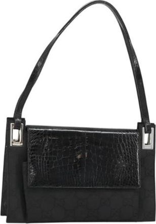 Gucci Pre-owned Vintage Schoudertas - Dames - Vintage Schoudertas - Zwart - ONE Size - Leer - Vintage