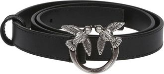 Pinko Love Berry H2 Riem - Dames - Riemen - Zwart - M - Leer - Accessoires