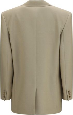 Saint Laurent Wool and Silk Blazer - Beige