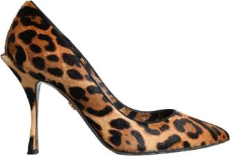 Dolce & Gabbana Luipaard Kalfshaar Hoge Hak Pumps - Dames - Pumps - Bruin - 36 EU - Schoenen