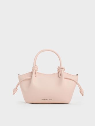 Charles & Keith Sammie Knotted-Handle Tote Bag
