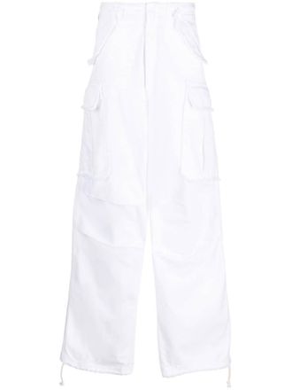 Darkpark Pantaloni ampi con dettaglio a strappo - Bianco