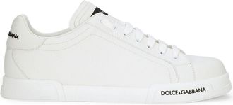 Dolce & Gabbana Portofino Leather Sneakers - Mens - Rubber/Polyester/Goat Skin/Lambskin