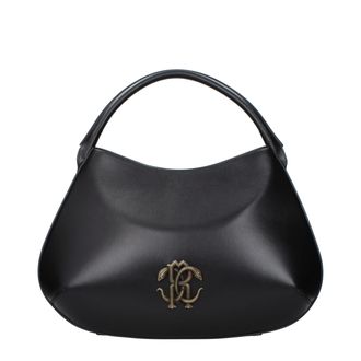 Roberto Cavalli Black Leather Womens Handbag