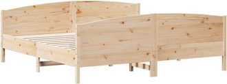 vidaXL Vidaxl - Estructura De Cama Sin Colch&oacute;n Madera Maciza De Pino 180x200 Cm