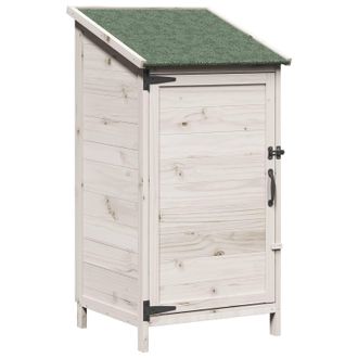 vidaXL Cobertizo De Jard&iacute;n Con Techo Blanco 59 X 56 X 113,5 Cm Vidaxl
