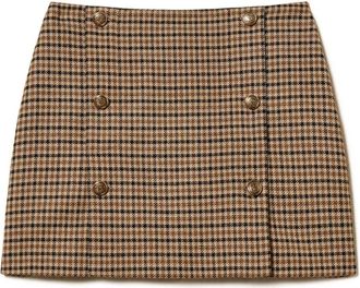 Twin-Set Minigonna a quadri - Marrone