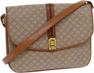 Celine Pre-owned Cross Body Bags, female, Beige, Size: ONE SIZE Pre-owned Canvas celine-bags