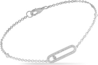 Luxury Bazaar 14K White Gold 0.30ct Diamond Bracelet BR10615-W
