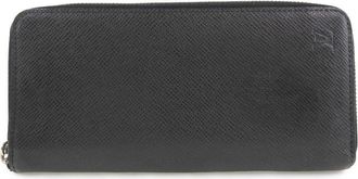 Louis Vuitton Zippy Wallet Vertical Black Leather Wallet (Pre-Owned)