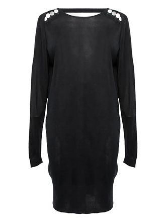 Balenciaga silk mini dress - Black
