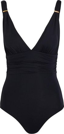 Melissa Odabash Panarea Plunge Swimsuit - Black - 10 (UK 10 / S)