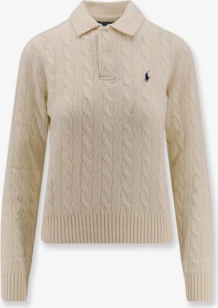 Ralph Lauren Maglia polo in lana e cashmere a trecce - POLO RALPH LAUREN - gender_Woman